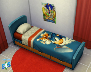 SonicBedAndPoster